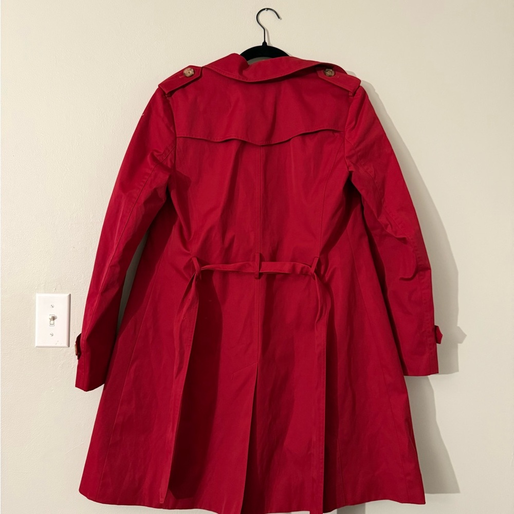 Talbots Red Trench Coat - Picture 6 of 8